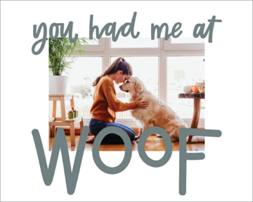 Picture of You had me at Woof- 16x20
